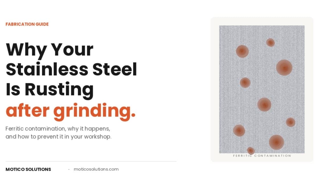 Why Your Stainless Steel Is Rusting After Grinding