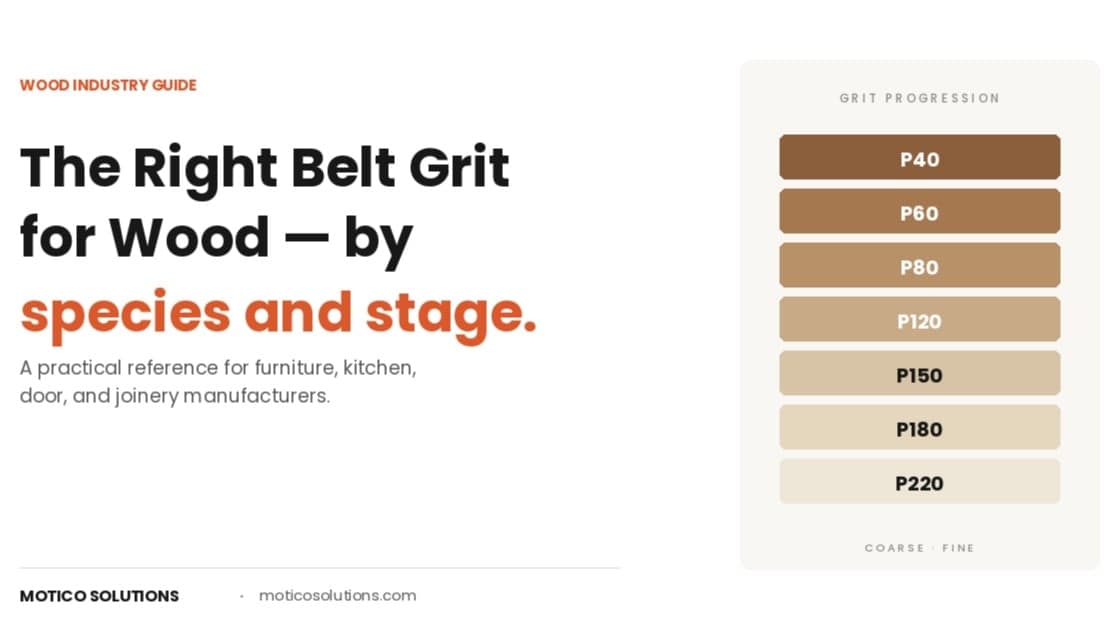 The Right Abrasive Belt Grit for Wood — A Guide for Furniture and Joinery Shops